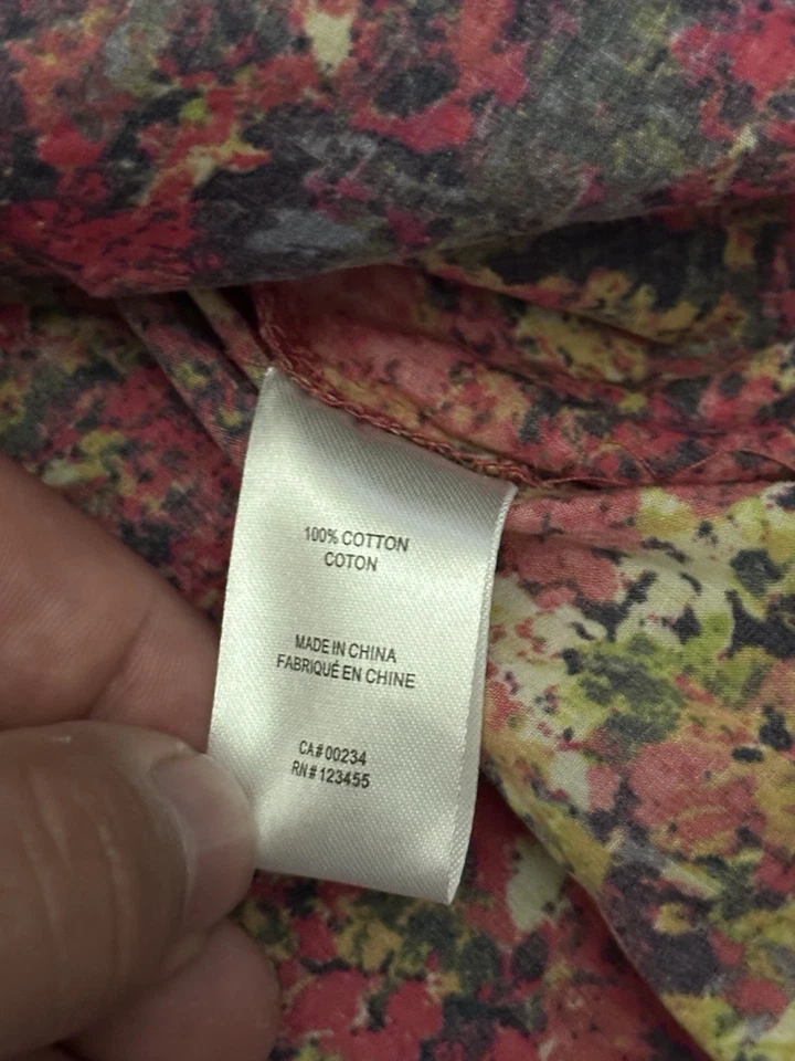 LORD AND TAYLOR Liberty Art Fabrics Floral Button Down Shirt Long Sleeve Large - Image 4 of 4