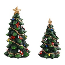 Ensemble de d??coration sapin de No?l en r??sine peinte ?? la main pour maison