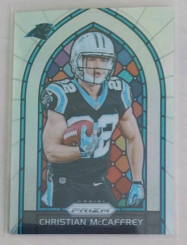 2017 Panini Prizm - Stained Glass Christian McCaffrey #4 Silver Prizm (RC)