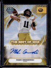 2025 Bowman Best University Mark Gronowski The Auto Autograph #BOA-MG Hawkeyes