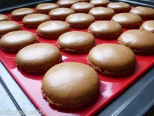 TWO x RED DOUBLE SIDED  Silicone Macaron Mat Macaroons Cookies Sheet Mould Mold