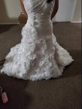 Galina Signature Strapless Tafetta Ivory Wedding Dress