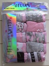 Delia s Girl 10 Pk Pink Gray Heart Leopard Camo Solid Bikini Underwear 6X