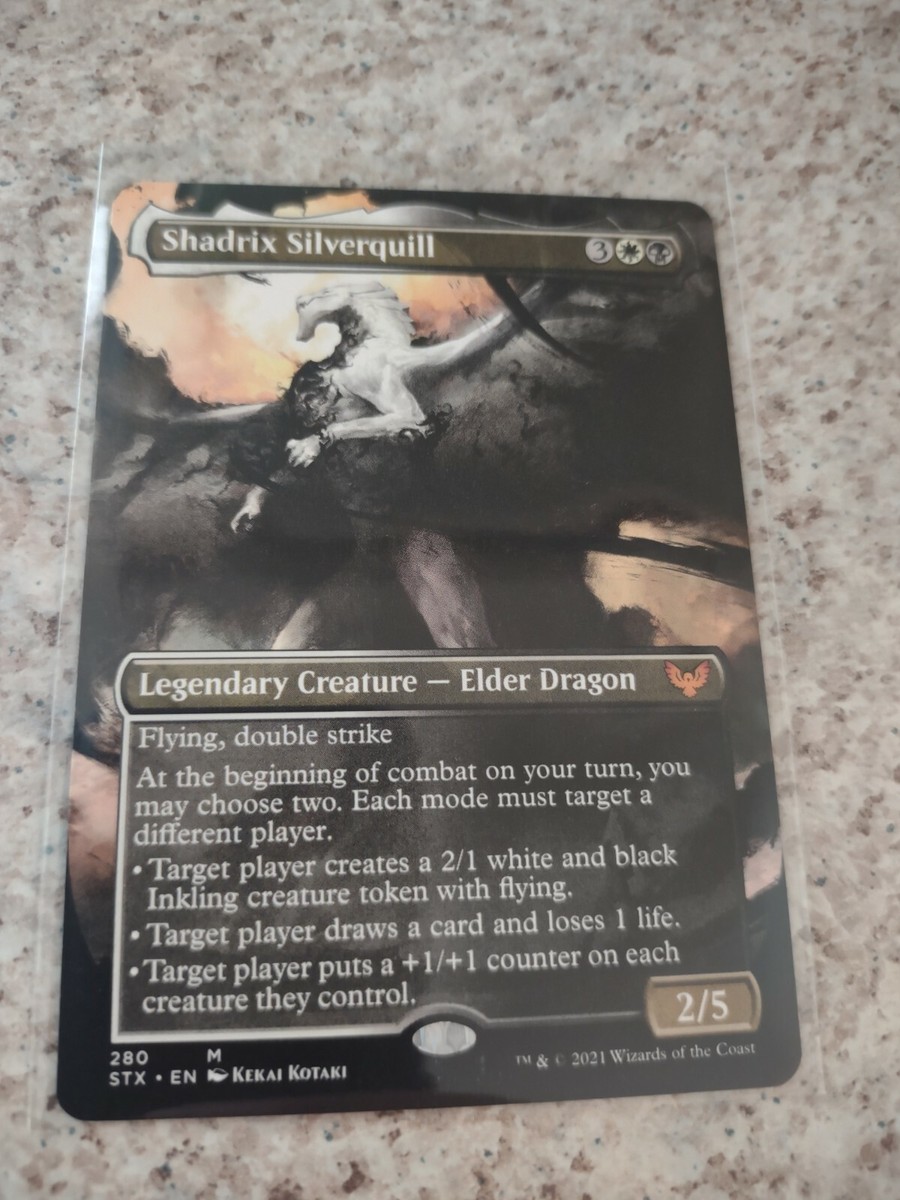 MTG Shadrix Silverquill Extended Art / Borderless Strixhaven NM | eBay