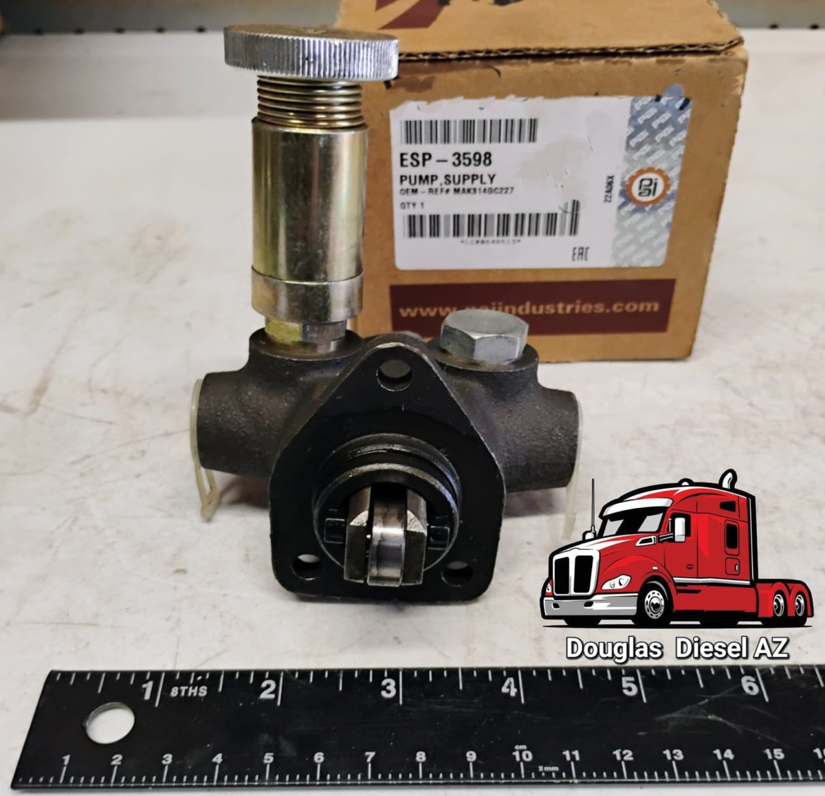 FUEL SUPPLY PUMP for MACK E6 with 2 Valve Head. PAI# ESP