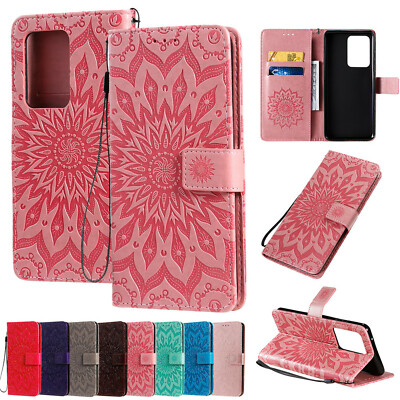 For Samsung S24 S23 Ultra S22 S21 S20 Plus Note20 Flip Leather Wallet Card Case