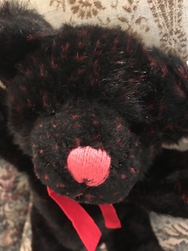 Nuevo 11" RUSSPLUS Russ Negro Rojo Manchado Oso de Peluche Polkadot Peluche Relleno #D4 - Imagen 8 de 10