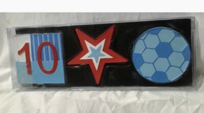 Jungenzimmer drei Wandtafeln - Stern, Fußball etc. zur Dekoration
