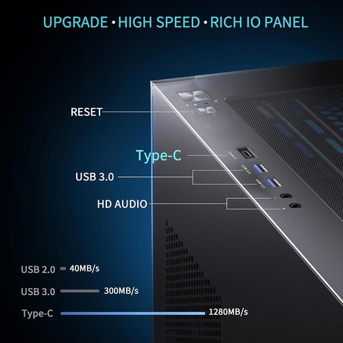 Elevate Your Gaming with Musetex K2 PC Case: 6 ARGB Fans & Stunning Glass Design - Picture 6 of 8