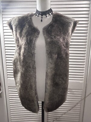 Rebecca  Moses  Women s Faux Fur Vest Vintage Look Size Medium