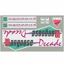 1987 Mongoose - Decade decal set - Blue frame