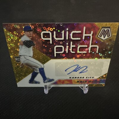 2021 Mosaic Quick Pitch Kris Bubic Gold Disco Auto        /10 ROYALS