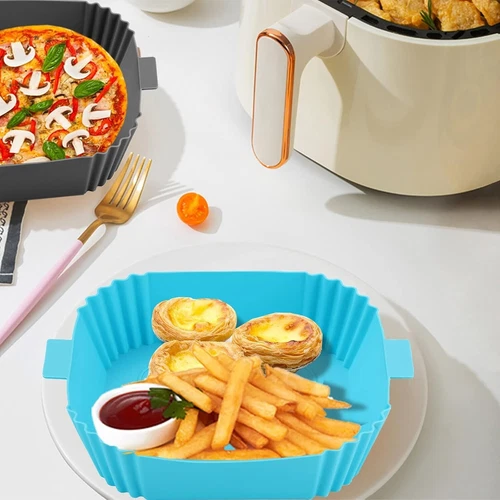2 Stück Silikonform Für Heißluftfritteuse 3-5L Airfryer Zubehör Silikon Backform - Bild 15 von 20