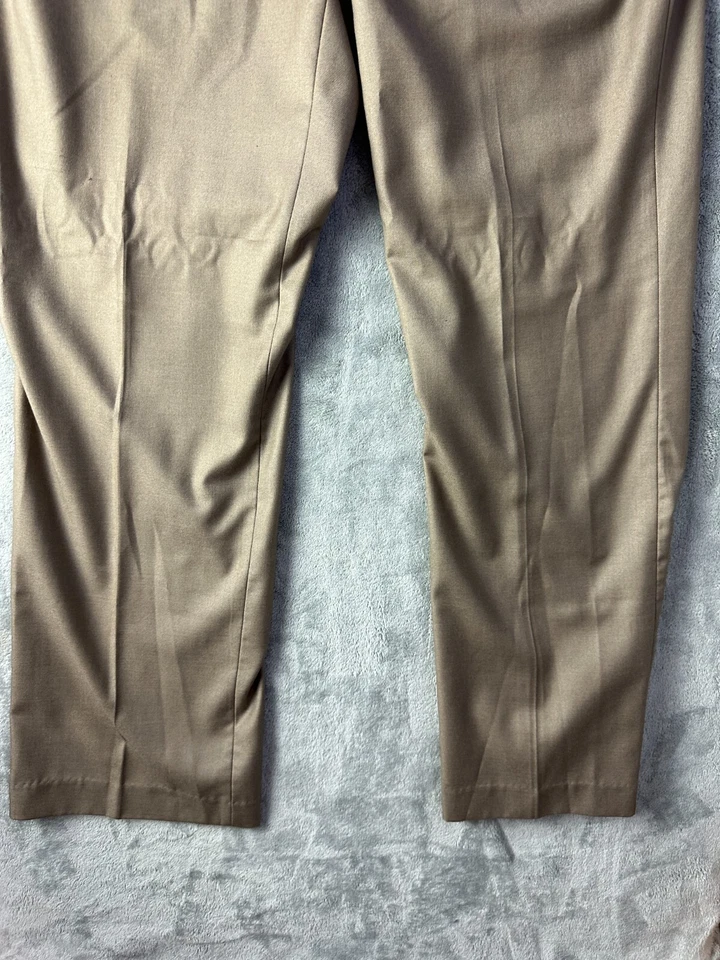 Covington Pants Mens 36x32 Khaki Chino Flat Front Polyester Beige Brown Casual - Image 4 of 4