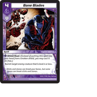 Kaijudo X3 BONE BLADES Common #11/43 (Playset) 1TVR Battle Decks 2012 TCG NM