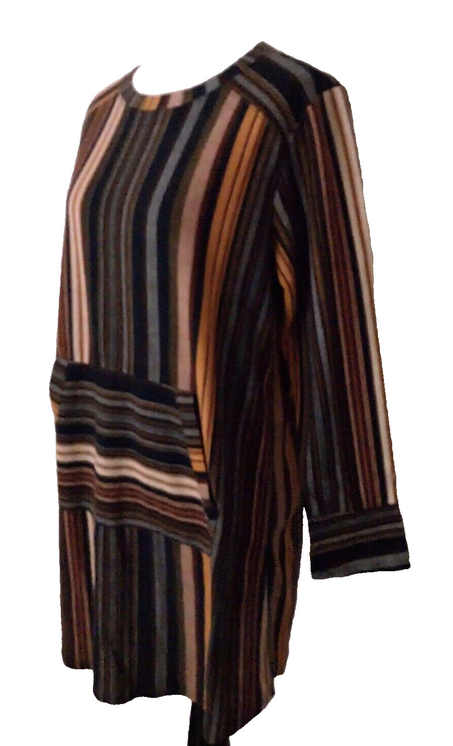 BEBOP PULLOVER TUNIC MULTICOLOR STRIPES POCKET LO… - image 12