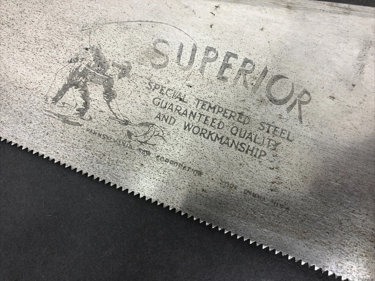VTG. Pennsylvania Saw Corp. Superior Hand Saw 26” 10 TPI Tempered