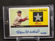 2007 Topps Heritage STAN MUSIAL Auto Clubhouse Collection Relic Autograph /25