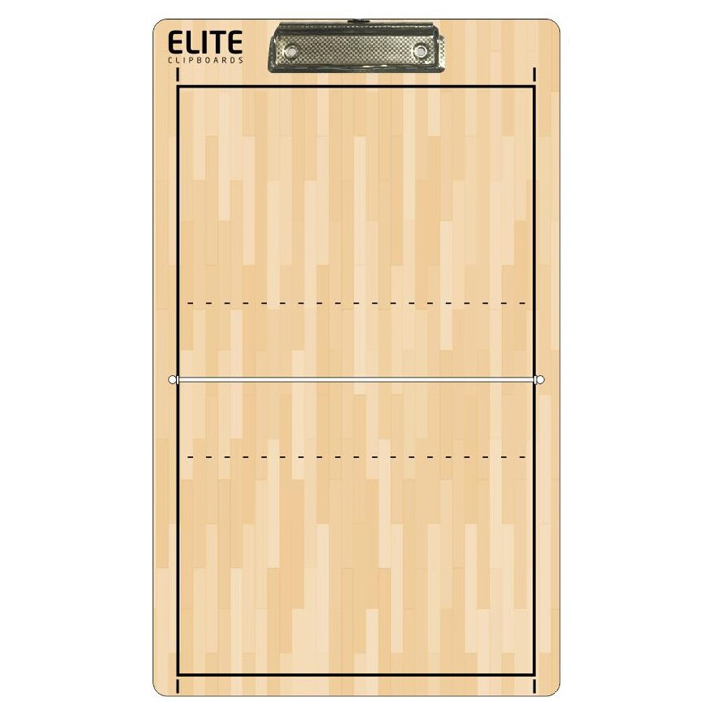 Elite Clipboards Double Sided Dry Erase Coach Volleyball Marker Board w