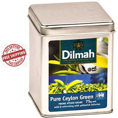 Dilmah Pure Ceylon Green Tea 100% Natural Organic Young Hyson Grade Single .