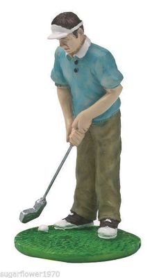 Golfer Figurine Golf Golfing Birthday Cake Topper Decoration Next Day Despatch Ebay