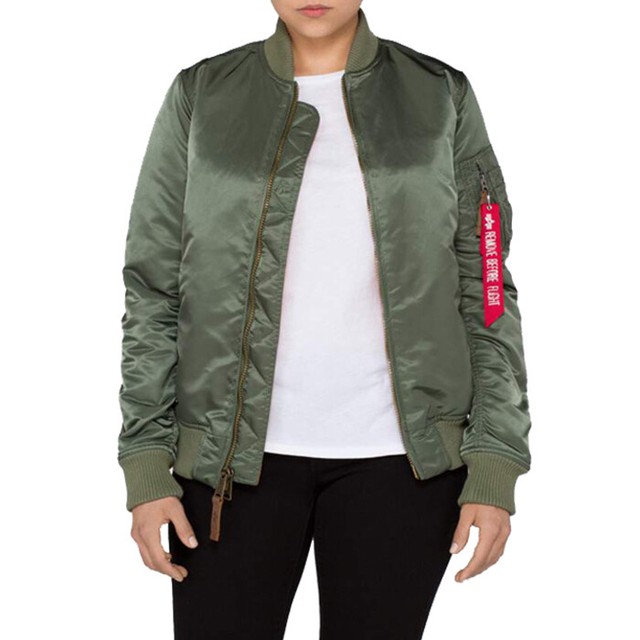 Alpha Industries Ma 1 Vf59 Womens Sage Green Bomber Jacket M For Sale Online Ebay