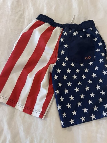 Crazy 8 Boys USA Flag Shorts Boys Size 7-8 Red White Blue - Picture 8 of 8
