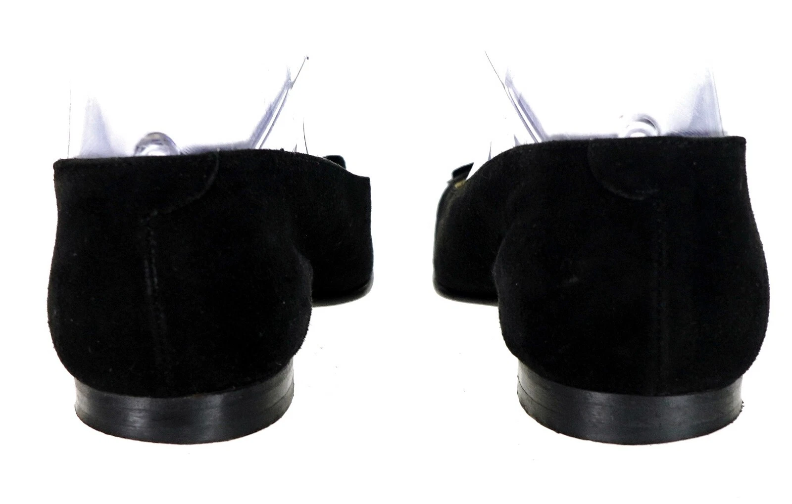 Scarpe basse vintage VERSACE nero oro pelle scamosciata EU 36 US 6 Italia 5383