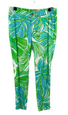 Lilly Pulitzer Alina Slim Ankle Pants Womens 0 Fronds Place Print Tropical Color