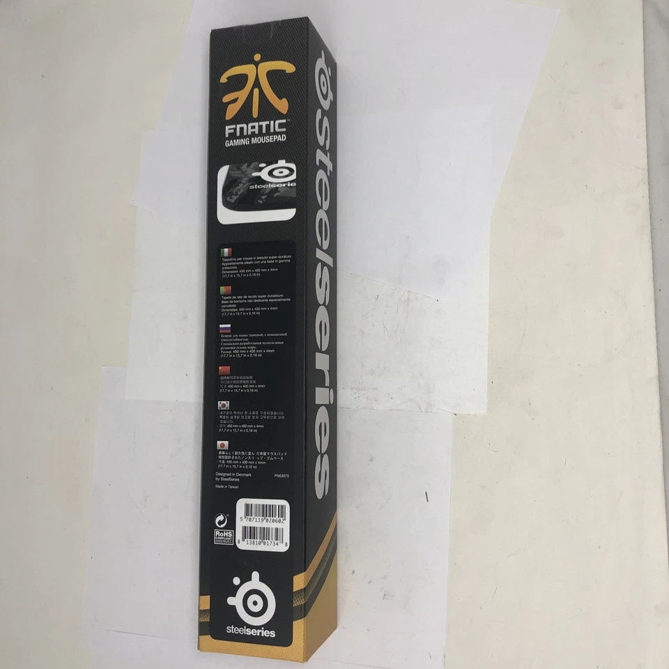FNATIC STEELSERIES GAMING MOUSEPAD ORANGE/BLACK 17.5"X15.5" 45CM X 40CM - NEW - Image 2 of 3