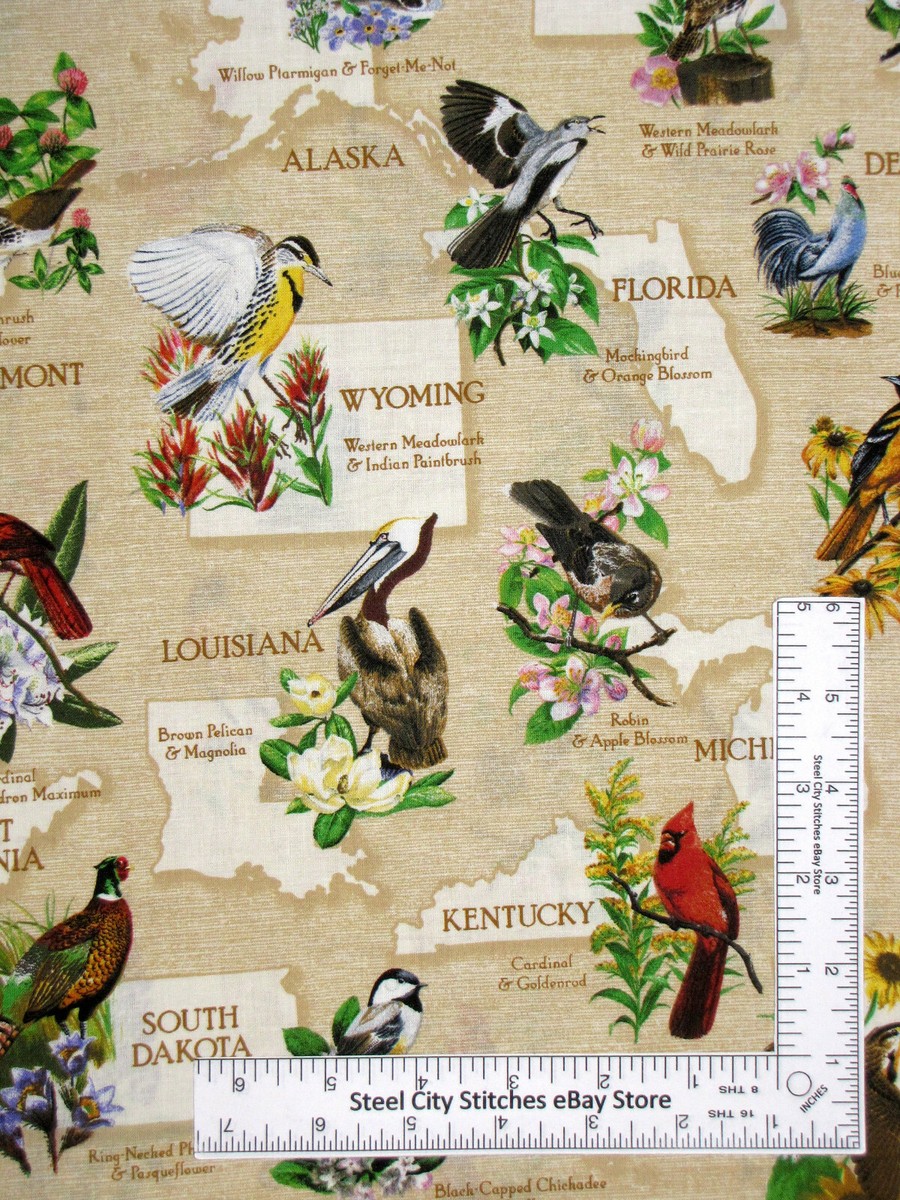 アメリカ合衆国の切手　state birds and flower Scott #1953-2002b State Birds and Flowers Full Sheet of 50