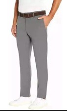 New Banana Republic Men Flat Front Pant Slim Fit Stretch Wicking Gray 40x34. NWT