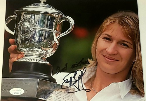 Steffi Graf Signed 8x10 Tennis Championship Trophy Photo Autograph JSA COA - Picture 2 of 4