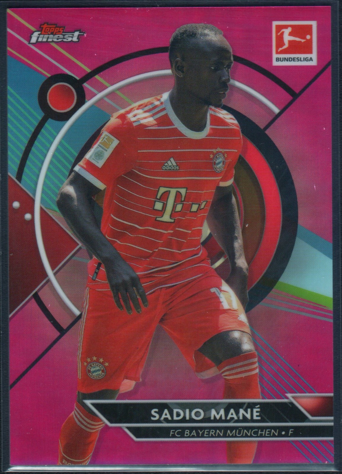Pink Refractor /300 Sadio Mane Sadio Mané 118 2022-23 Topps Finest Bundesliga