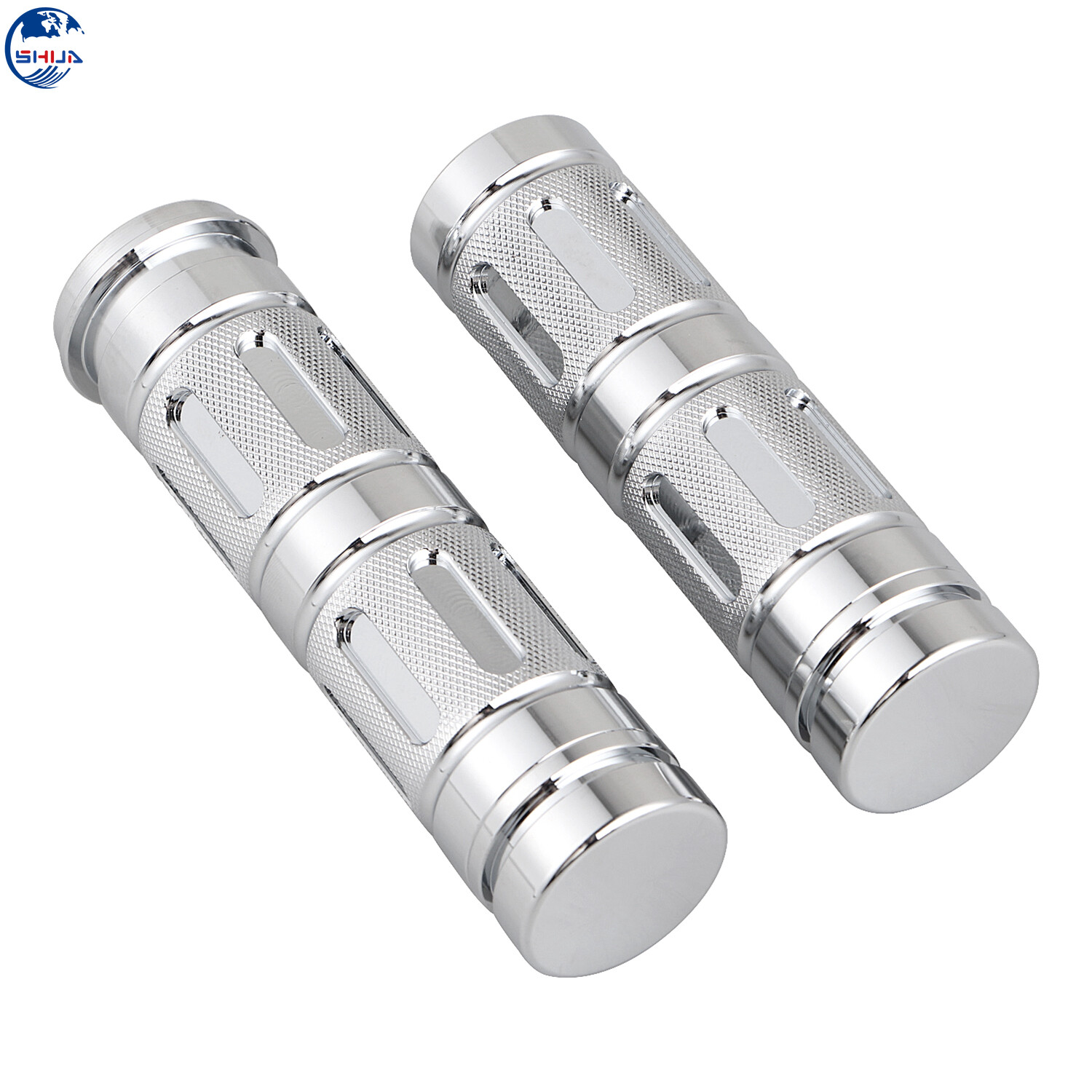 1" Chrome Electronic Throttle Hand Grips Handlebar Fit For Harley Touring 08-23