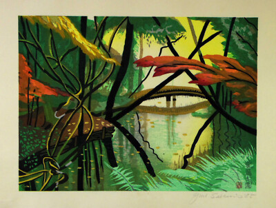Junichiro Sekino - Saneatsu Park (1985) Japanese - 17'' x 22'' Fine Art Print