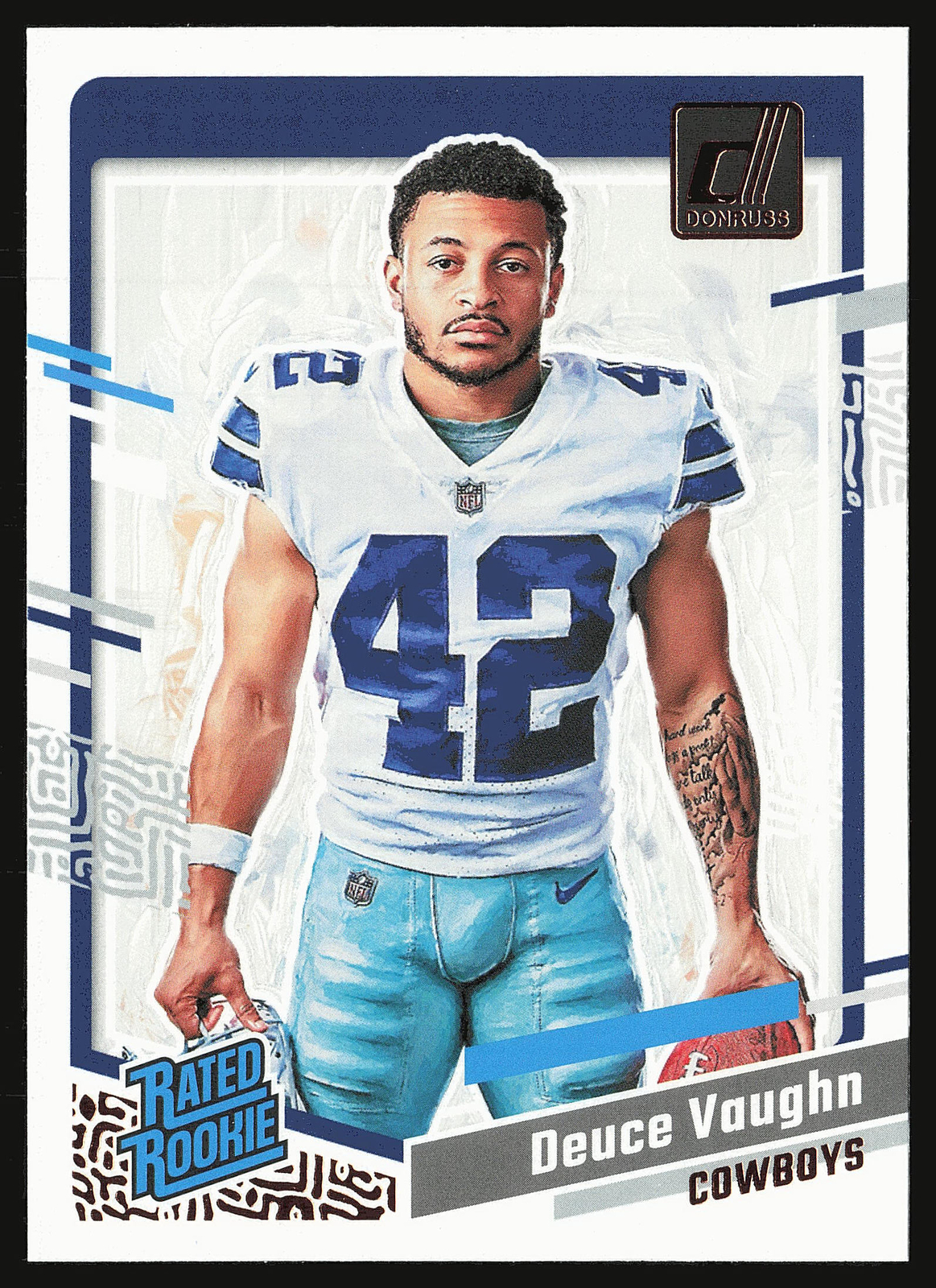 2023 Donruss #42 Deuce Vaughn Rated Rookie Portrait RC