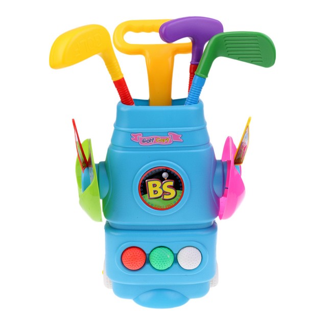 Deluxe Kids Plastic Toys Junior Golf Set with Balls Clubs Practice