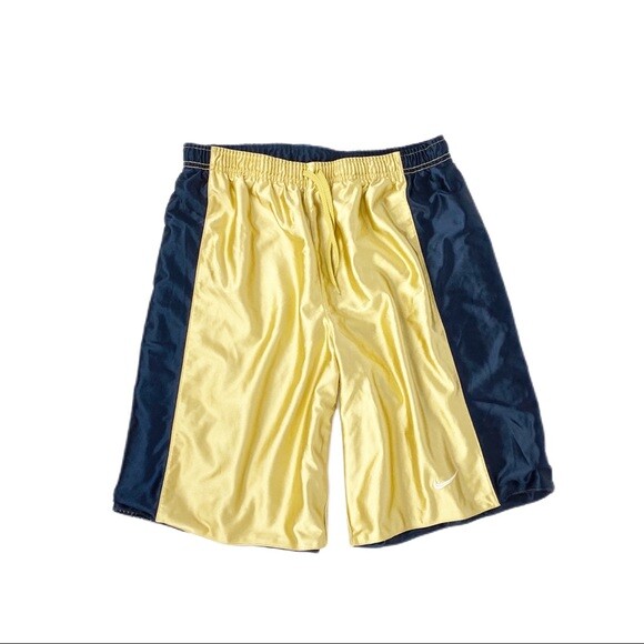 Download Nike Basketball Shorts Reversible Navy Gold Embroidered ...