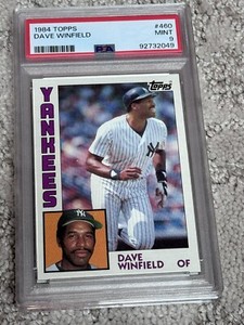 PSA 9 BASEBALL CARD 1984 TOPPS HOF DAVE WINFIELD NEW YORK YANKEES