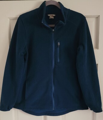 Duluth Trading Polartec women polyester fleece zipper jacket M L navy blue $78