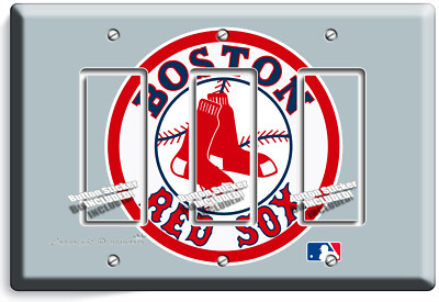 Boston Red Sox Duplex Outlet Wall Plate - Sports Fan Decor For Man Cave Or Game Room - View #4