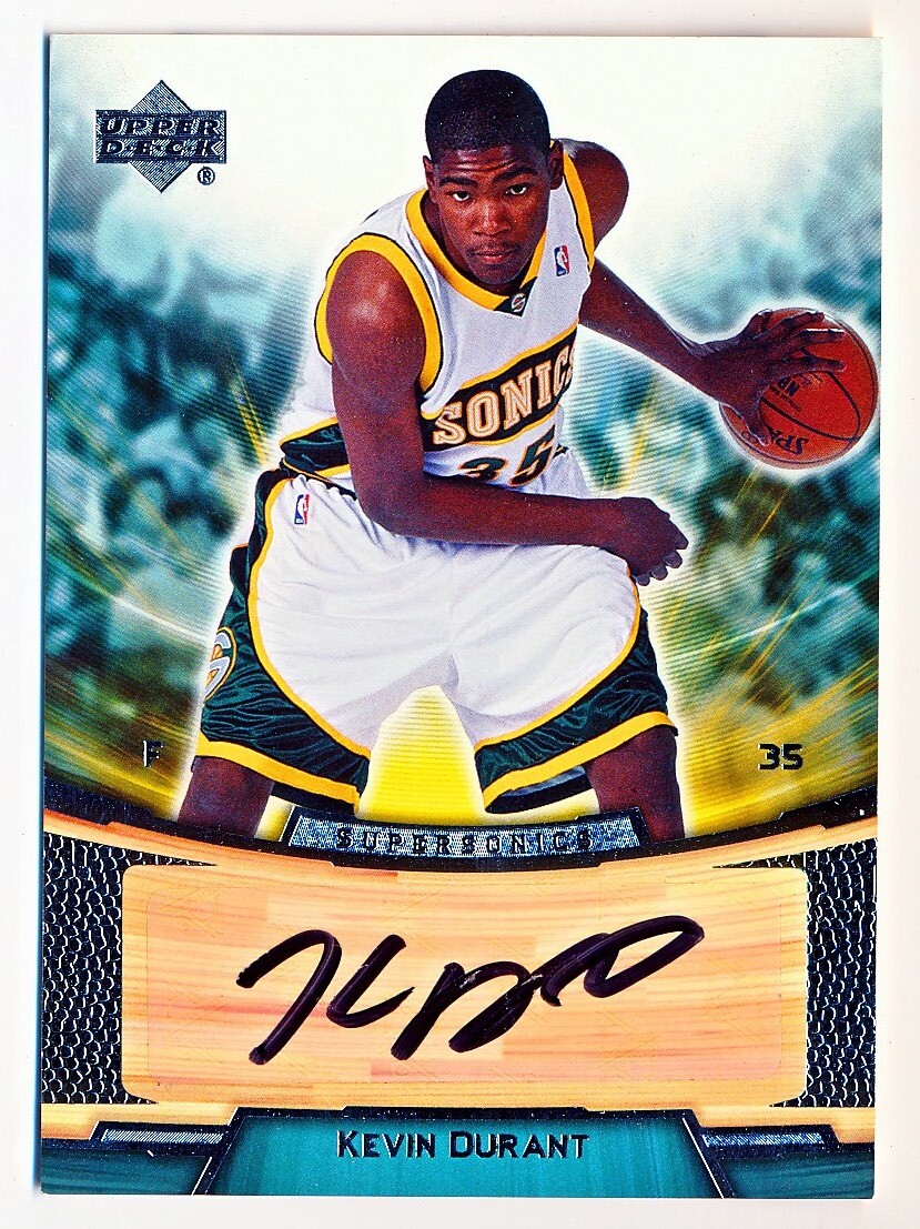 シングルカード KEVIN DURANT SP ROOKIEEDITION AUTO Kevin Durant Autographed 2007 Topps Rookie Card #112 Seattle