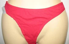 NO BOUNDARIES - NEW -7 LARGE - DEEP PINK -COTTON STRETCH  THONG PANTY 