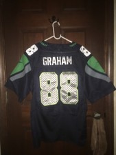 Mens sz 44 nike JIMMY GRAHAM Seahawks NFL Football Jersey