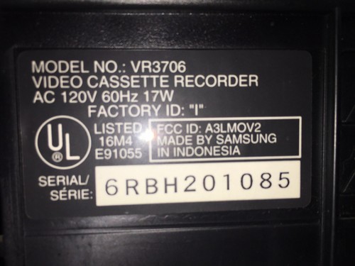 Samsung VHS HQ VCR Model VR3706 High Speed Mechanism NO Remote WORKS - Picture 6 of 11