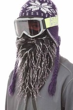 Beardski Winddichte Skimaske mit Bart Sturmhaube Sturmmaske Bartmütze Windschutz