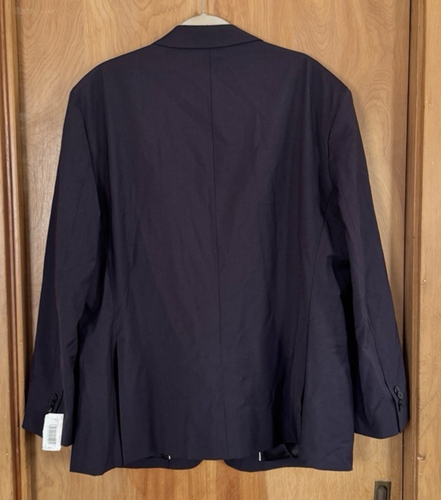 Awearness Kenneth Cole Executive Fit Wool Blend Suit Jacket Dark Navy Size 50R - Picture 3 of 6