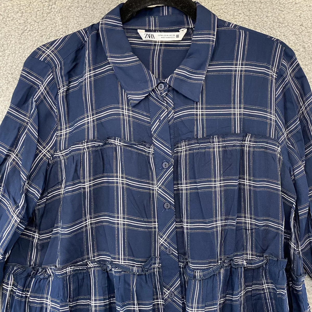 Zara blue top smock dress