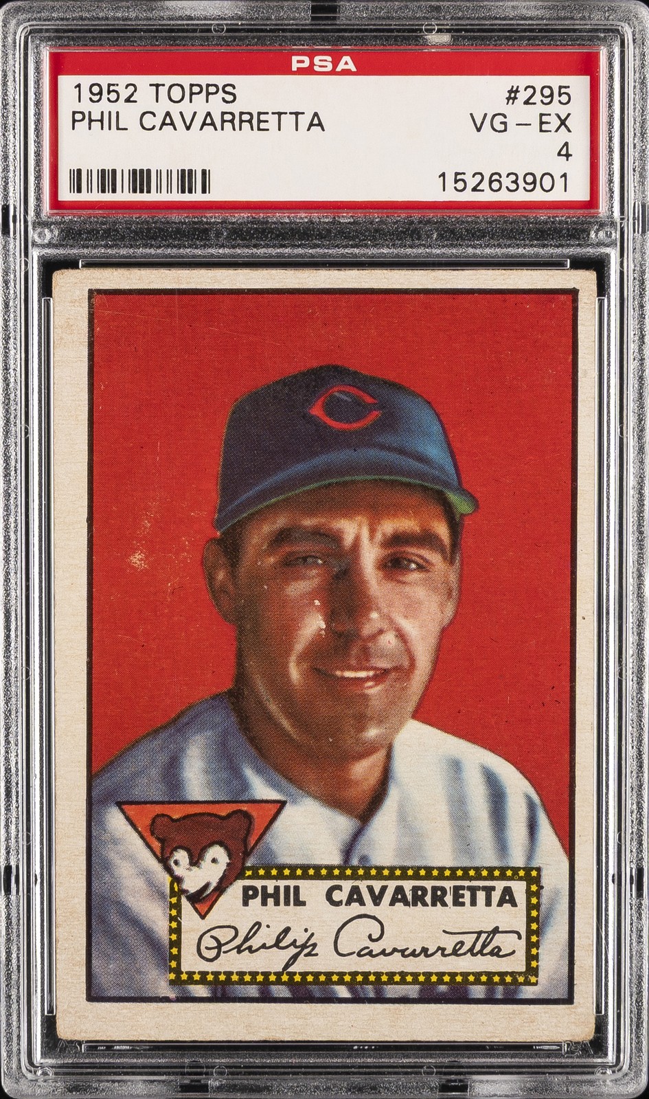 1952 TOPPS #295 PHIL CAVARRETTA PSA 4